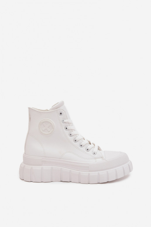 riscaldamento scarpe per il tempo libero con suola Femminile con una piattaforma Serratura Colore bianco Sarira