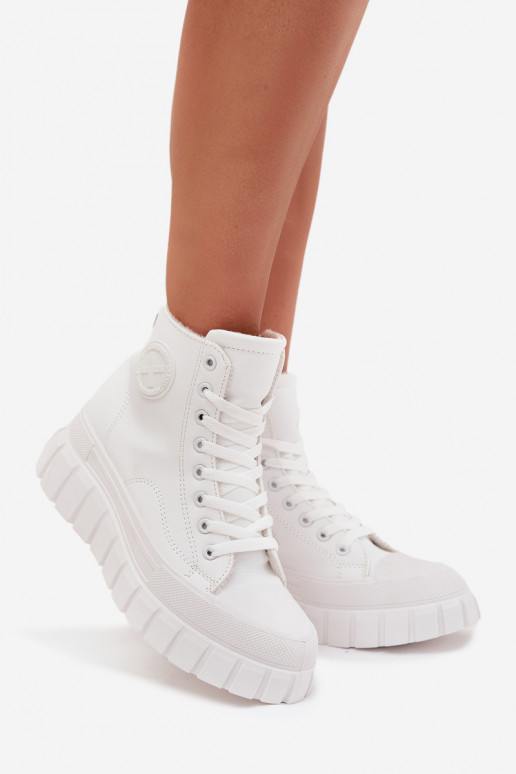 riscaldamento scarpe per il tempo libero con suola Femminile con una piattaforma Serratura Colore bianco Sarira