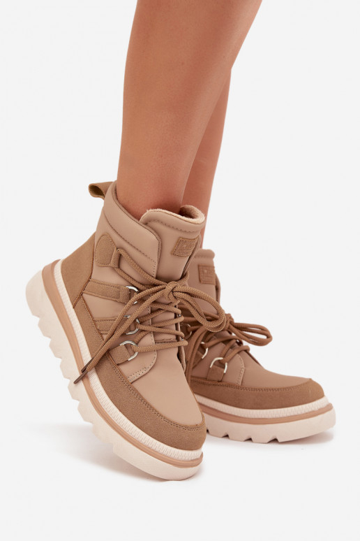 Stivali da donna con una piattaforma colore marrone Liorae Stivali da donna con una piattaforma colore marrone Liorae