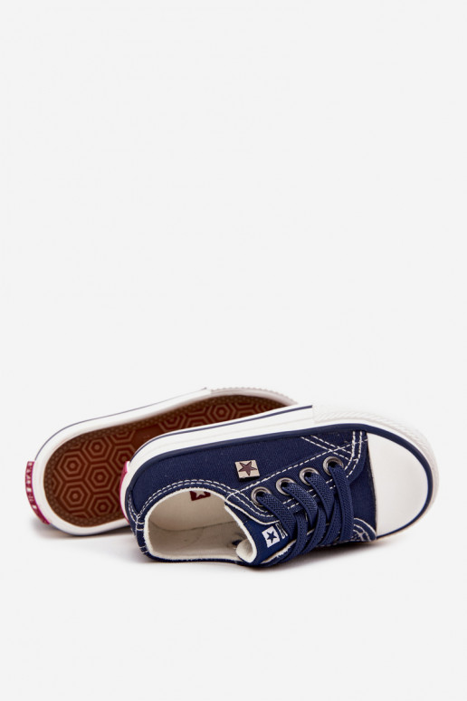 Infantile Elegantello classico scarpe casual Big Star DD374162 blu scuro
