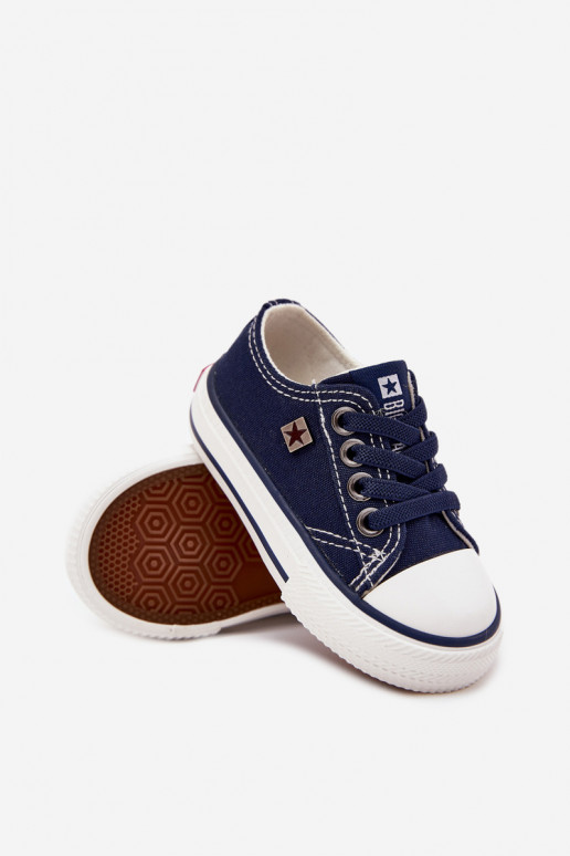 Infantile Elegantello classico scarpe casual Big Star DD374162 blu scuro