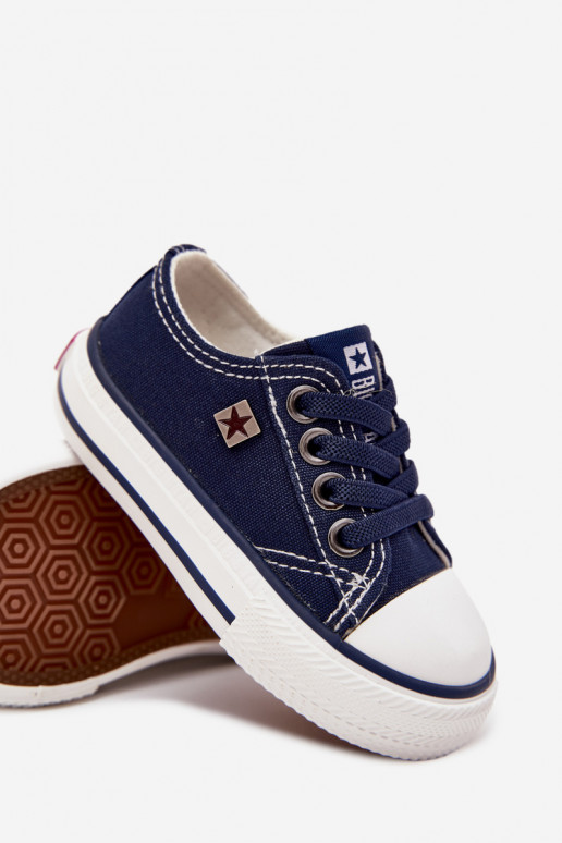 Infantile Elegantello classico scarpe casual Big Star DD374162 blu scuro
