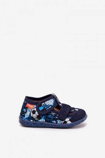 Pantofole Milami Infantile con chiusure adesive IN Palle blu scuro Reathiana 2