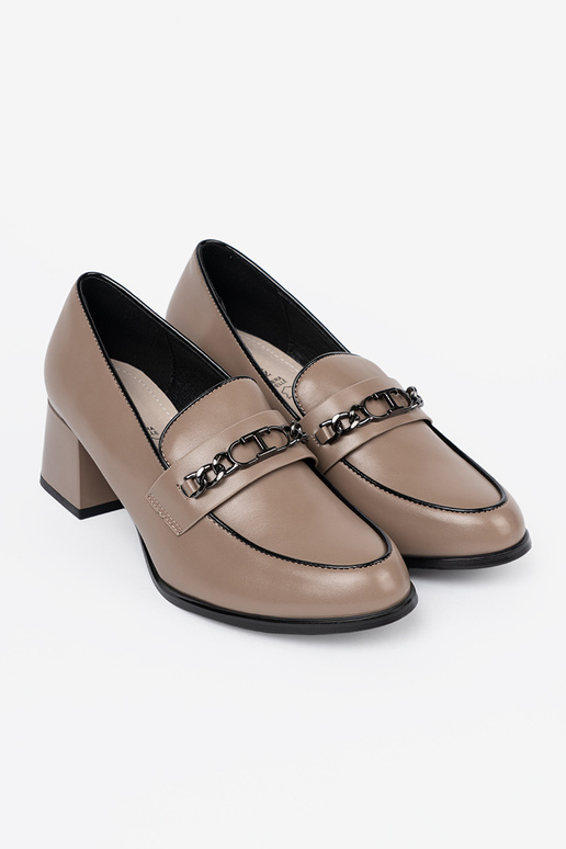 beige donne mezze scarpe sui tacchi alti