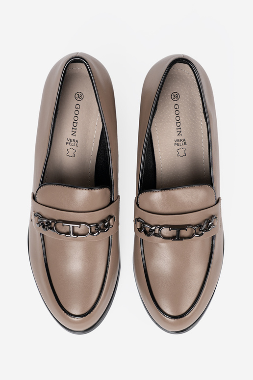 beige donne mezze scarpe sui tacchi alti