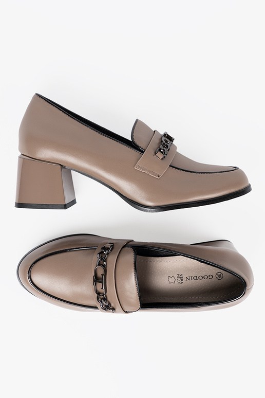 beige donne mezze scarpe sui tacchi alti