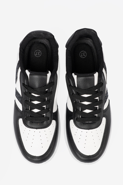 Elegante nero-Colore bianco Scarpe modello sneakers z luccichiooAymi AstaAkami