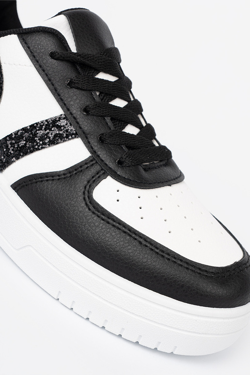 Elegante nero-Colore bianco Scarpe modello sneakers z luccichiooAymi AstaAkami