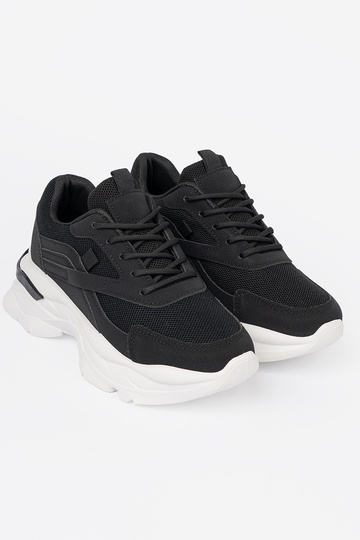 colore nero gli sport Scarpe modello sneakers na grubej Colore biancoj podeszAie