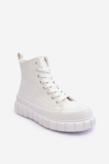 Scarpe casual in pelle imbottite con pelliccia Big Star MM274624 bianche