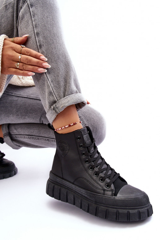 riscaldamento Pelle scarpe casual Al Castello Big Star MM274625 colore nero