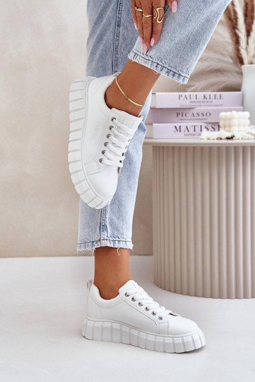 riscaldamento Scarpe modello sneakers Femminile Big Star MM274616 Colore bianco