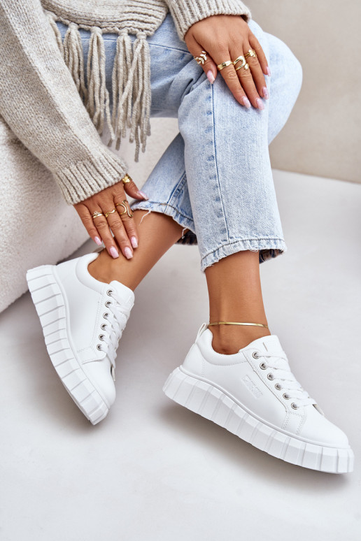 riscaldamento Scarpe modello sneakers Femminile Big Star MM274616 Colore bianco