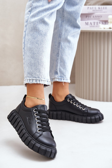 Sneakers da donna imbottite Big Star MM274617 nere
