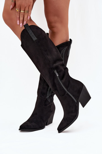 Stivaletti da donna con zip completa, a righe e dettagli color oro color avorio Zelinae 2