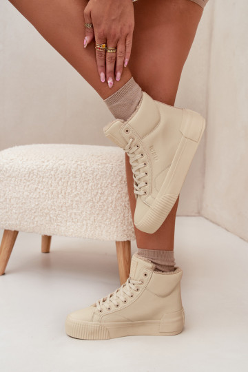 Scarpe casual imbottite con platforma Big Star OO274795 color sabbia