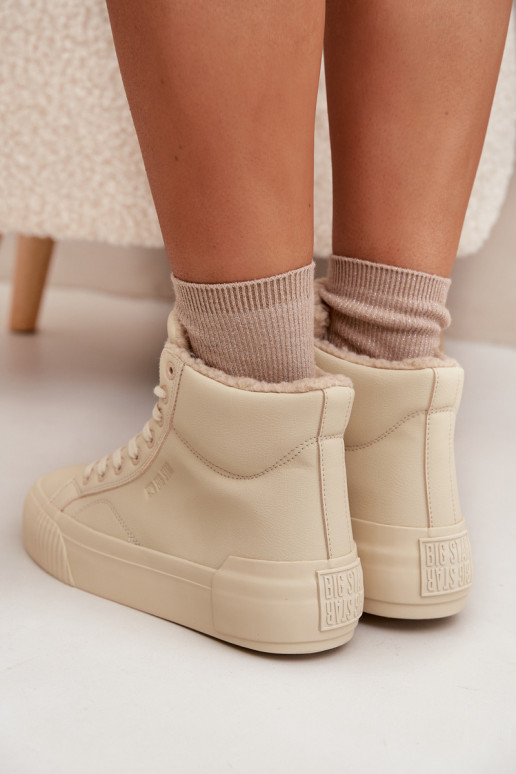 riscaldamento Scarpe per il tempo libero con una piattaforma Big Star OO274795 beige