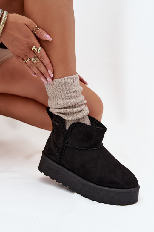 Stivali da neve Femminile con una piattaformaPrzeszyciami Big Star SS274128 colore nero