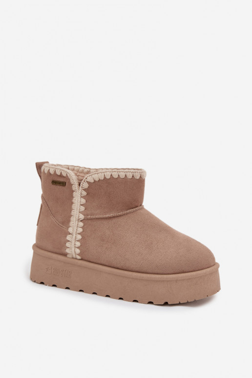 Stivali da neve Femminile con una piattaformaPrzeszyciami Big Star SS274129 beige