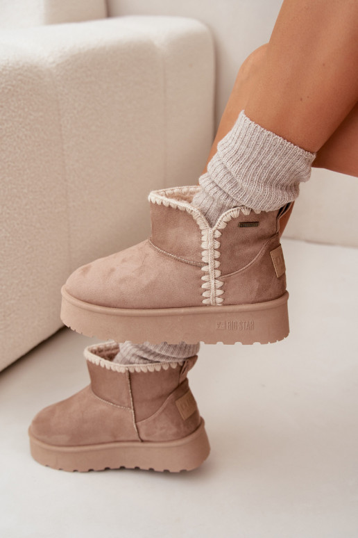 Stivali da neve Femminile con una piattaformaPrzeszyciami Big Star SS274129 beige