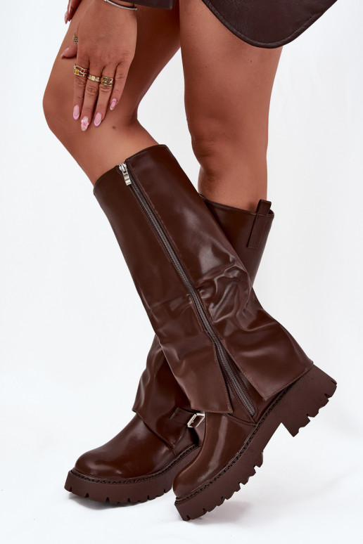 riscaldamento stivaliINyAiniętą CholeAką I con fibbie CzekoladoAe Fiorae