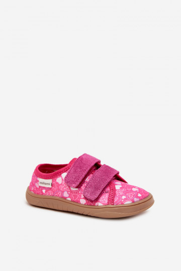 Pantofole Barefoot Infantile con i cuori Milami colore rosa Saphira