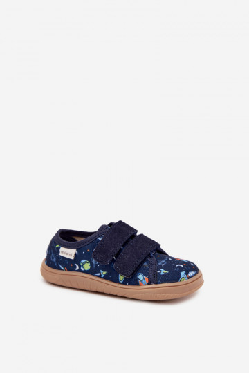 Pantofole Barefoot ragazzi Kosmos Milami blu scuro Saphira