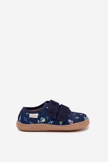 Pantofole Barefoot ragazzi Kosmos Milami blu scuro Saphira 2