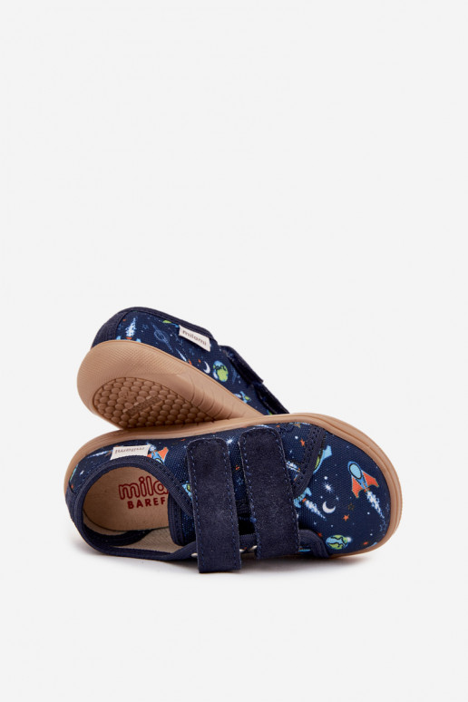 Pantofole Barefoot ragazzi Kosmos Milami blu scuro Saphira Pantofole Barefoot ragazzi Kosmos Milami blu scuro Saphira