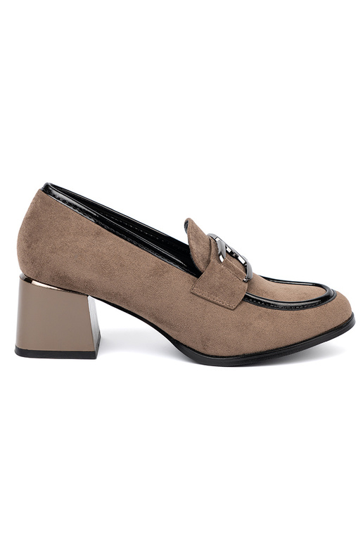 stivaletti in camoscio color sabbia con tacco spesso