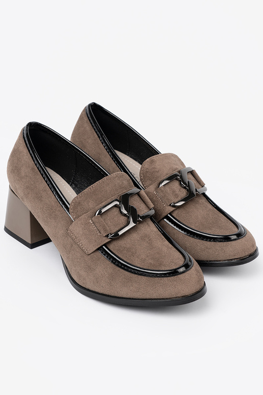 stivaletti in camoscio color sabbia con tacco spesso