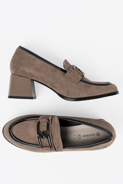 stivaletti in camoscio color sabbia con tacco spesso