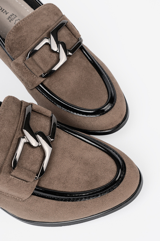 stivaletti in camoscio color sabbia con tacco spesso