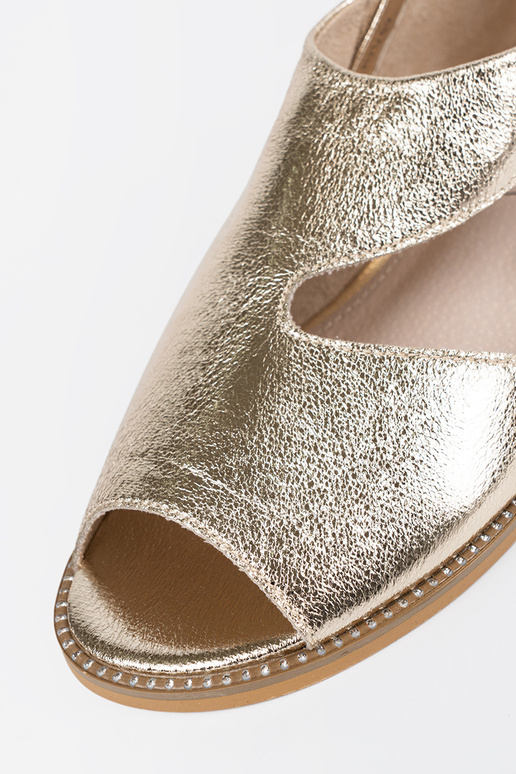 colore dorato sandali donne z Aycięciami