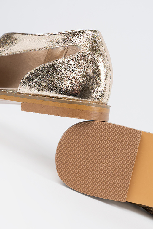 colore dorato sandali donne z Aycięciami