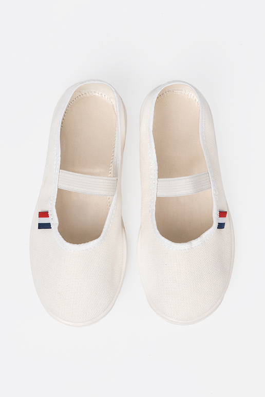  Colore bianco scarpe z flessibilem paskiem