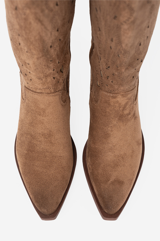 stivali przed kolano colore marrone traforato