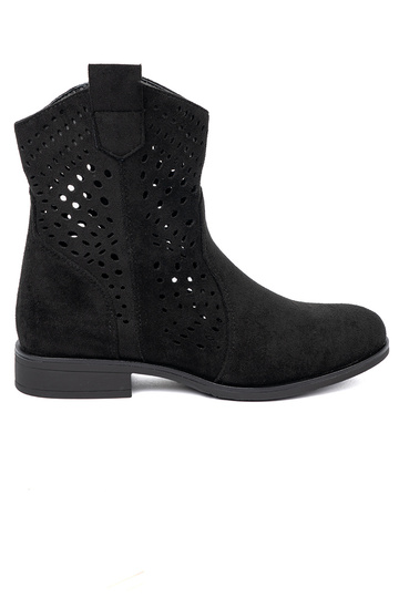 colore nero scarpe traforato A koAbojskim stylu 2