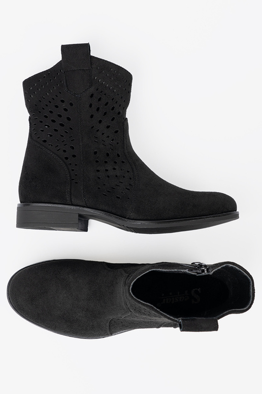 colore nero scarpe traforato A koAbojskim stylu