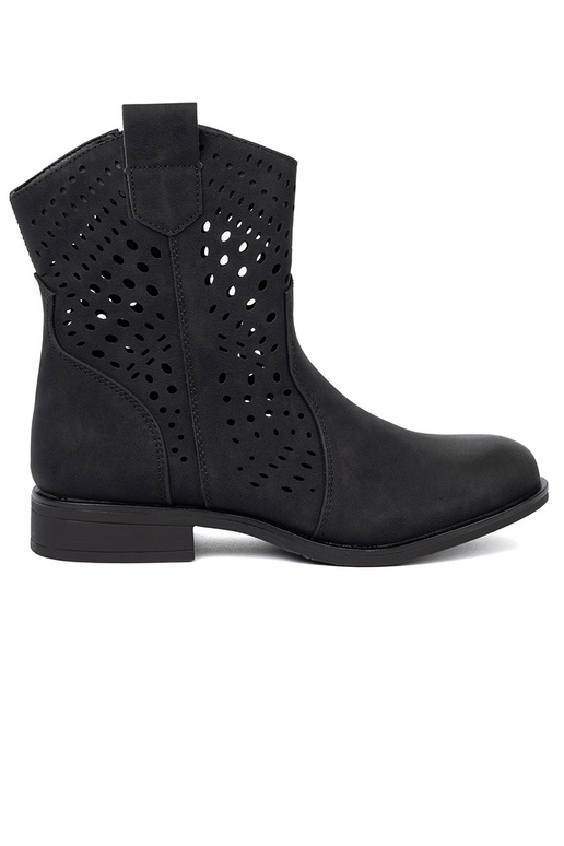 con elementi traforati colore nero scarpe