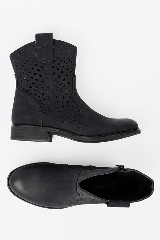 con elementi traforati colore nero scarpe