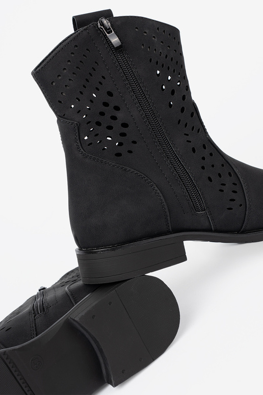con elementi traforati colore nero scarpe