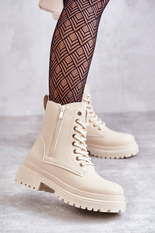 Stivali da donna riscaldamento colore avorio Dorchen