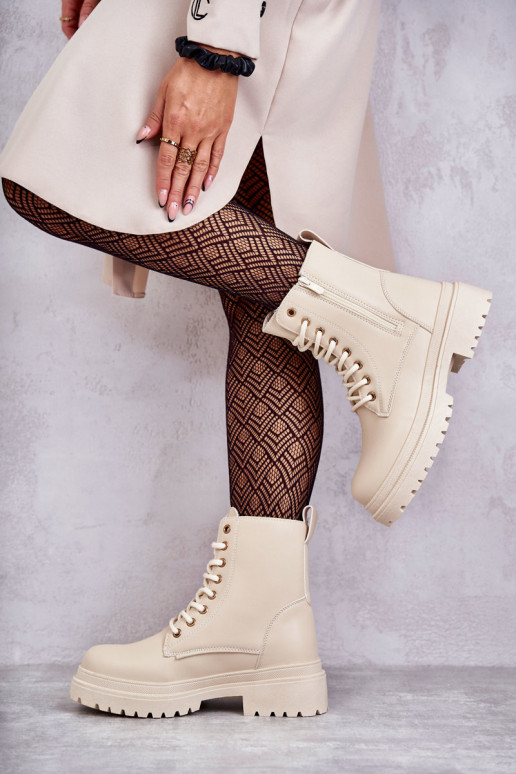 Stivali da donna riscaldamento colore avorio Dorchen