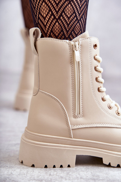 Stivali da donna riscaldamento colore avorio Dorchen