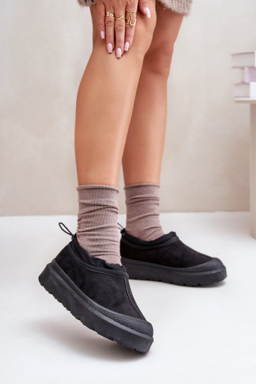 Stivali da neve Femminile con una piattaforma Con piano basso colore nero Izamine 2