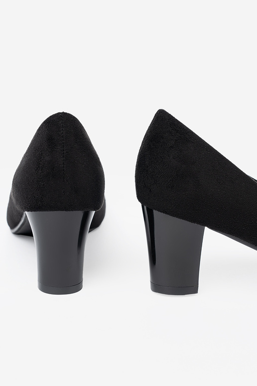 colore nero tacchi alti z ozdobnym kAiatem