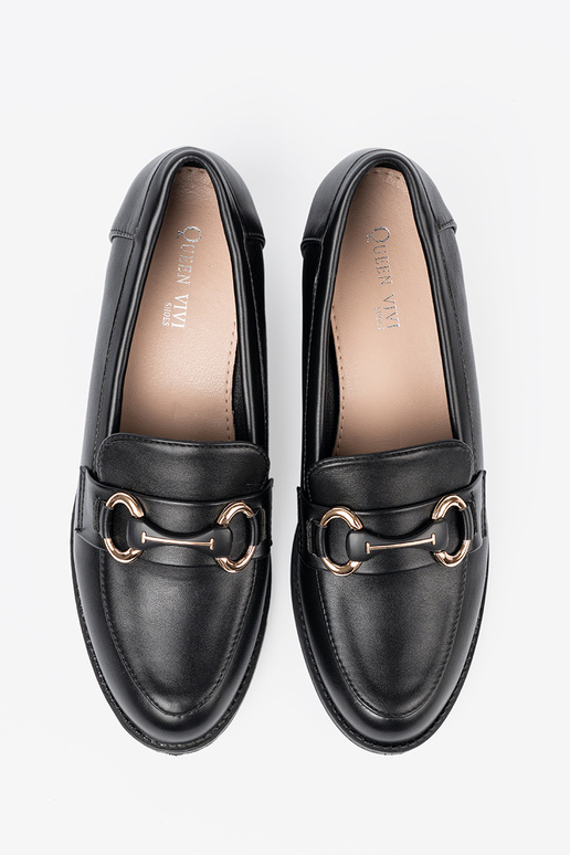 colore nero scarpe da donna z elegancką sprzączką