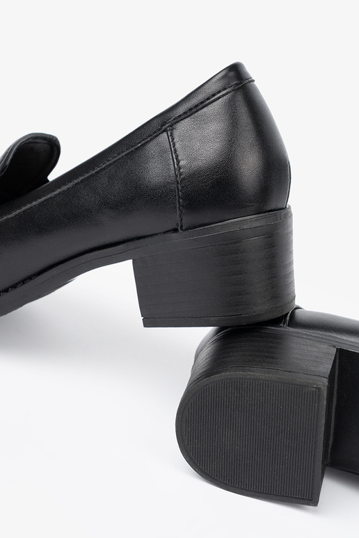 colore nero scarpe da donna z elegancką sprzączką