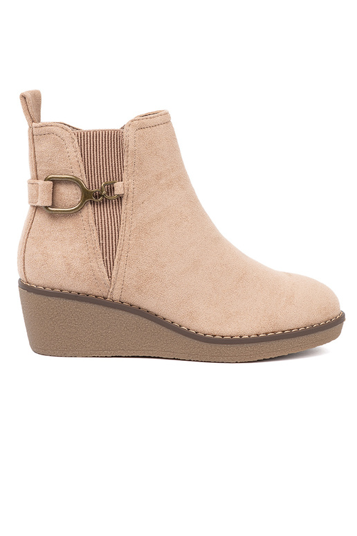 beige Scarpe da donna na Aygodnym, niskim coturnoie